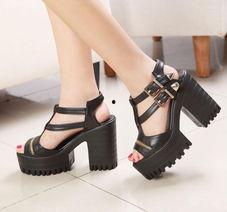 鞋子女凉鞋欧美视频